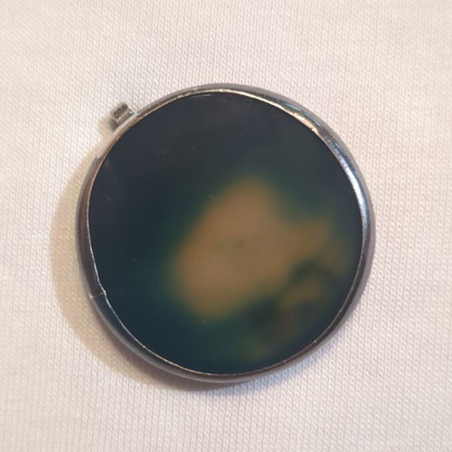 Silver pendant 925 with blue agate for cat lovers like new