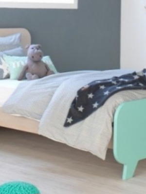 Noa children's and teen bed used, wood with veneer, 90x200 cm mattress