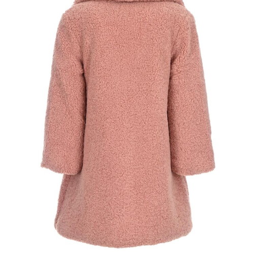 Teddy coat Evita for girl 5 years like new, dusty pink