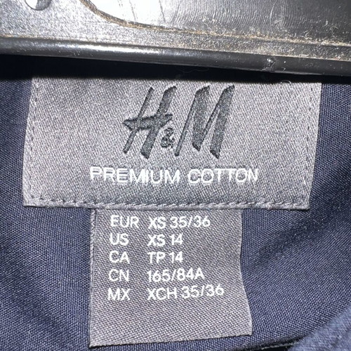 H&M shirt like new, blue, size XS