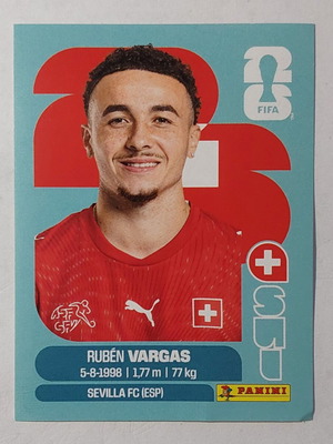 Ruben Vargas Ελβετία αυτοκόλλητο FIFA Παγκόσμιο Κύπελλο 2026