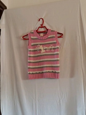 Children's colorful sweater vest, age 4