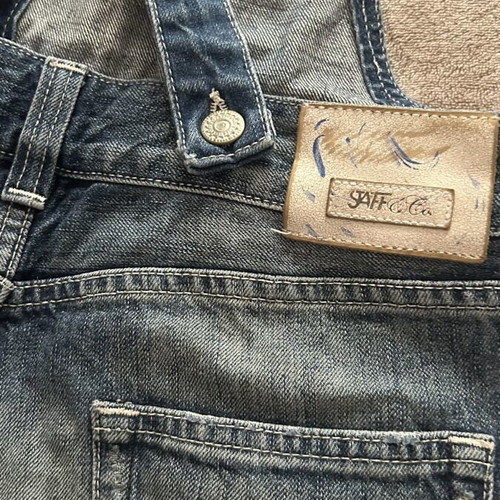 Staff jeans no27 vintage distressed denim overalls