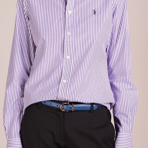 Ralph Lauren Sport shirt slim fit, like new, cotton, white and purple