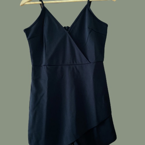 Shein black one-piece shorts romper size S like new