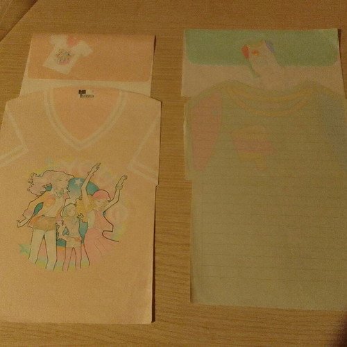 Letter writing set paper and envelope 2 sets with unique paper shape