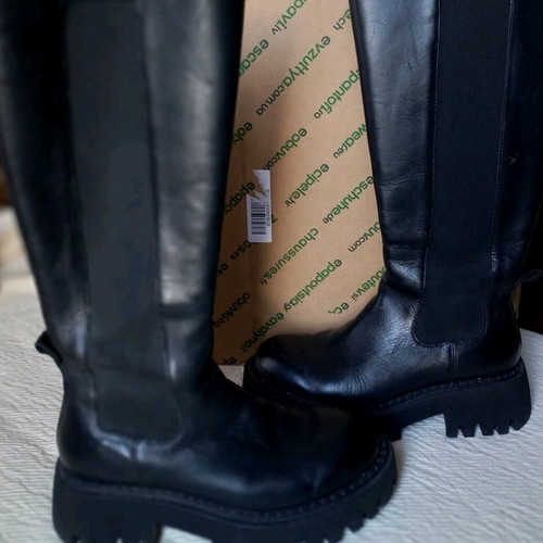 Badura boots used, black, genuine leather, size 38