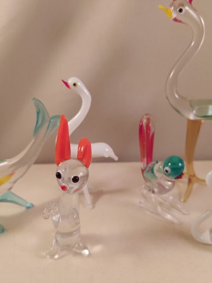 Glass decorative set, 6 pieces, miniatures