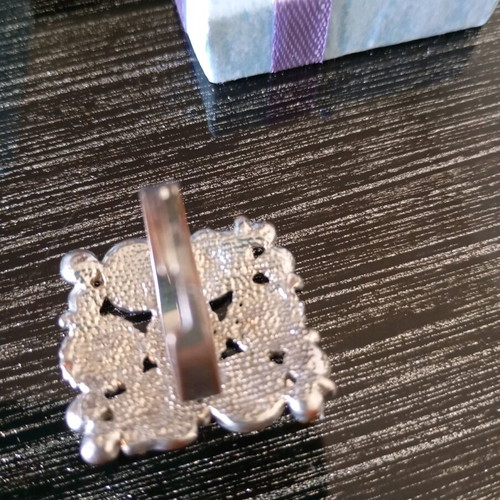 Adjustable ring like new, steel, yellow and orange