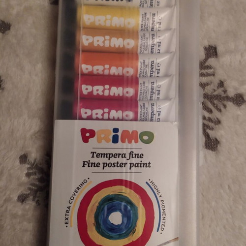 CMP Primo tempera paint set, 12 tubes of 12 ml