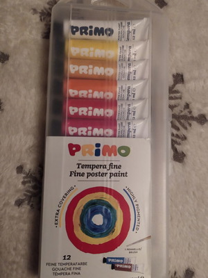 CMP Primo tempera paint set, 12 tubes of 12 ml