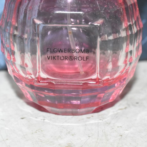 Viktor & Rolf Flowerbomb 50ml perfume bottle used, empty