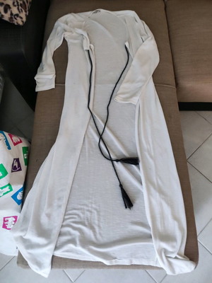 Λευκή μακριά ζακέτα Marlen μεταχειρισμένη, μέγεθος small