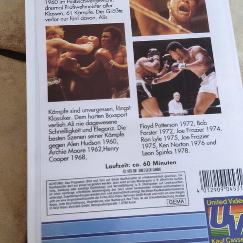 Muhammad Ali Der Größte VHS κασέτα σαν καινούργιο, γερμανική έκδοση