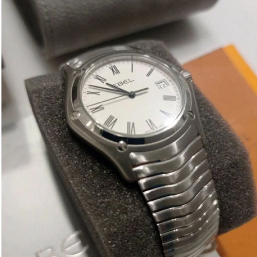 Ebel 40mm steel men's watch new with box and papers