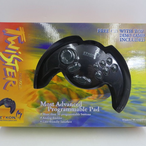 Zykon Twister Programmable Pad used with CD and demo games, Win 98