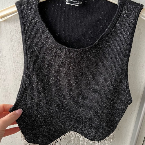Crop top Elta black like new, size S