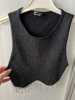 Crop top Elta black like new, size S