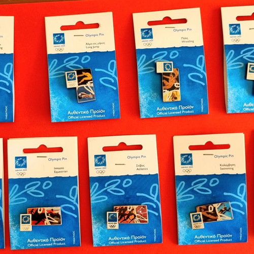 Olympic pins Athens 2004 new, set of 9 pieces