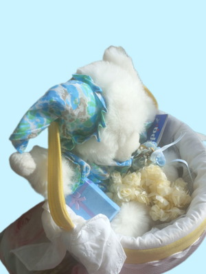 HRA Baptism Gift Basket with Teddy Bear New