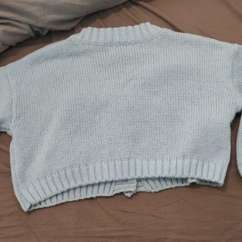 Shein knitted cardigan blue clouds like new