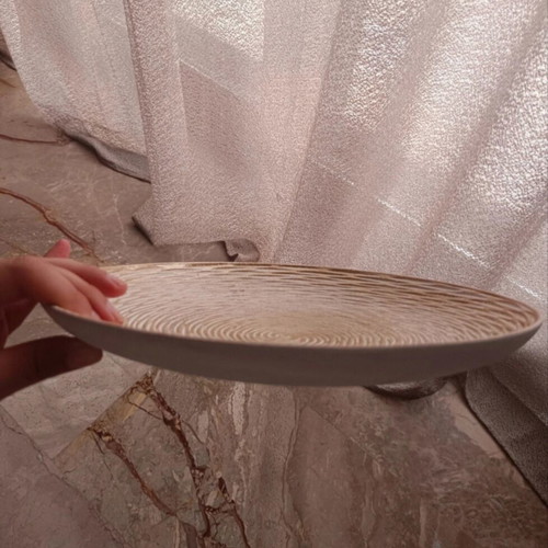 Decorative wooden tray with gold details