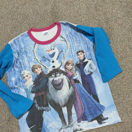 Disney Pajamas like new, blue and pink for girls 8-10 years old