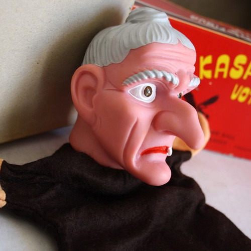 Vintage 70's Voyot set of 6 Kasperl figur puppet theater figures new