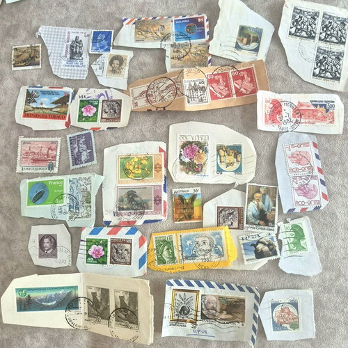 Stamp collection used from around the world