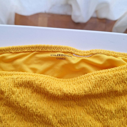 Calzedonia women's swimwear small new, yellow and orange, set of 2