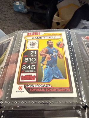 Panini Game Ticket Sofoklis Schortsanitis new