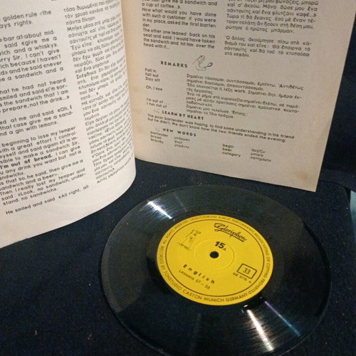 Cloriphone English 15 7" book and record used