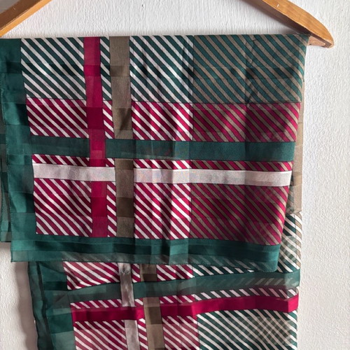 Vintage scarf used multicolor 80x80