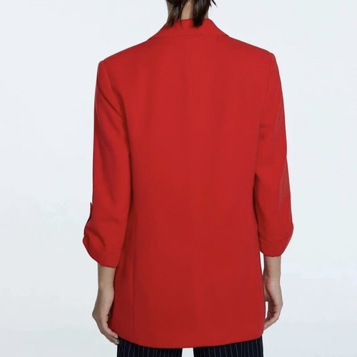 Zara blazer brand new, red with rolled-up sleeves, size S