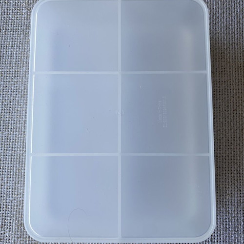 Plastic Storage Box with 6 Compartments like new