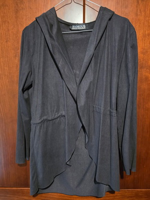Hooded jacket size S used, black