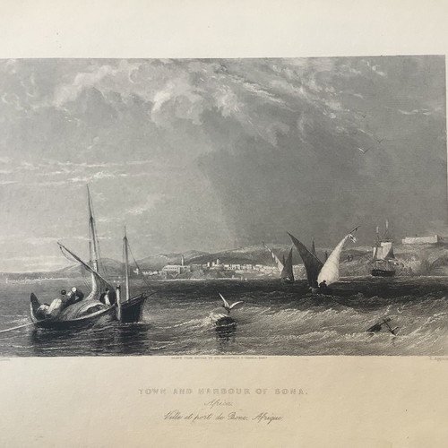 Chalcography 1840 City and Port of Bona used