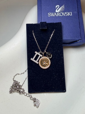 Swarovski κολιέ ζώδιο δίδυμος Gemini ασημένιο 925 μεταχειρισμένο
