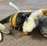 Stroller toys used with rattle and soft texture