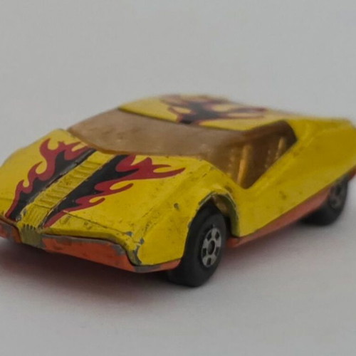 Matchbox Lesney No.33 Diecast 1/64 Yellow Red Flames Datsun