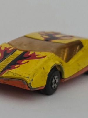 Matchbox Lesney No.33 Diecast 1/64 Yellow Red Flames Datsun