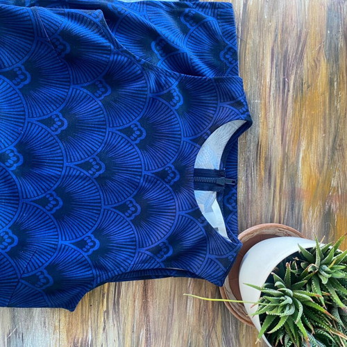 Blue midi dress