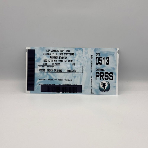 Cup Winners' Cup Final Ticket 1998 Chelsea vs. Stuttgart used