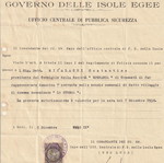 Official License for Theatrical Play "La Strega" from Italian Dodecanese Administration used