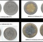 MOROCCO σετ 4 νομισμάτων: 1-2-5-10 Dirhams 2002-2019 VF++