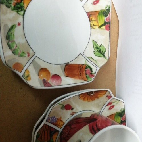 Vicko Tea Cup And 4 Saucers Like New