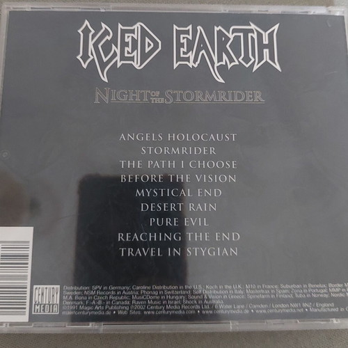 Iced Earth Night of the Stormrider CD 2001 remix and remaster like new