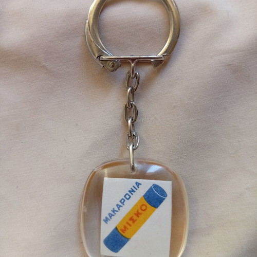 Misko vintage promotional keychain used, 1970s-80s