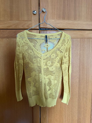Mustard spring cardigan new Pink Woman size M