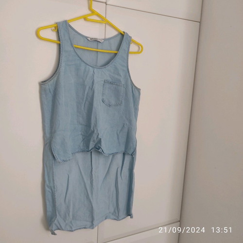 Zara large denim blouse